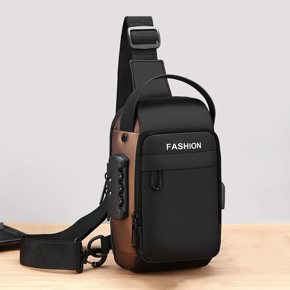Sling Backpack Shoulder - Tas Selempang Pria dengan Port USB