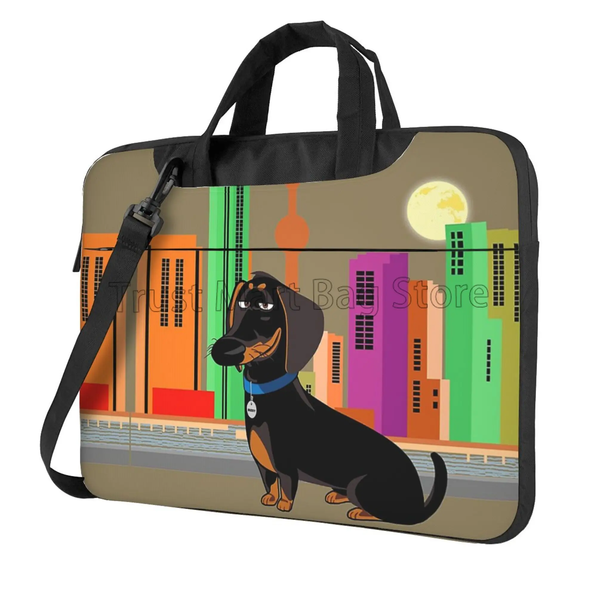 Laptop Backpack 15.6 - Tas pembawa Laptop gambar Dachshund lucu