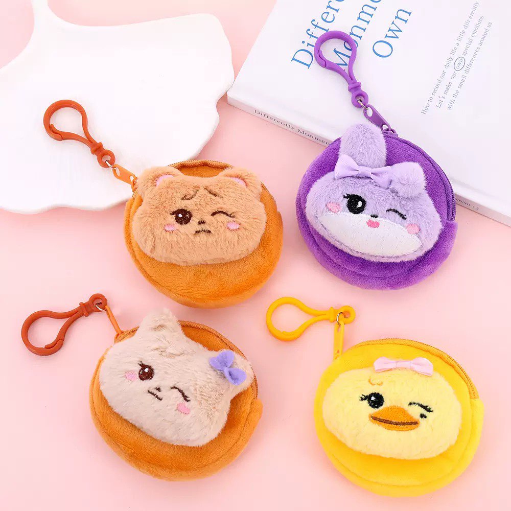 Mini Backpack Purse - Dompet Koin Plush Kawaii Baru Gantungan