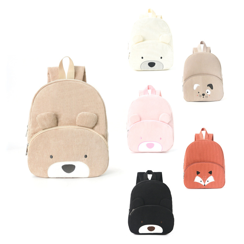 Canvas Backpack Casual - Tas Ransel Beruang Lucu dari Kain