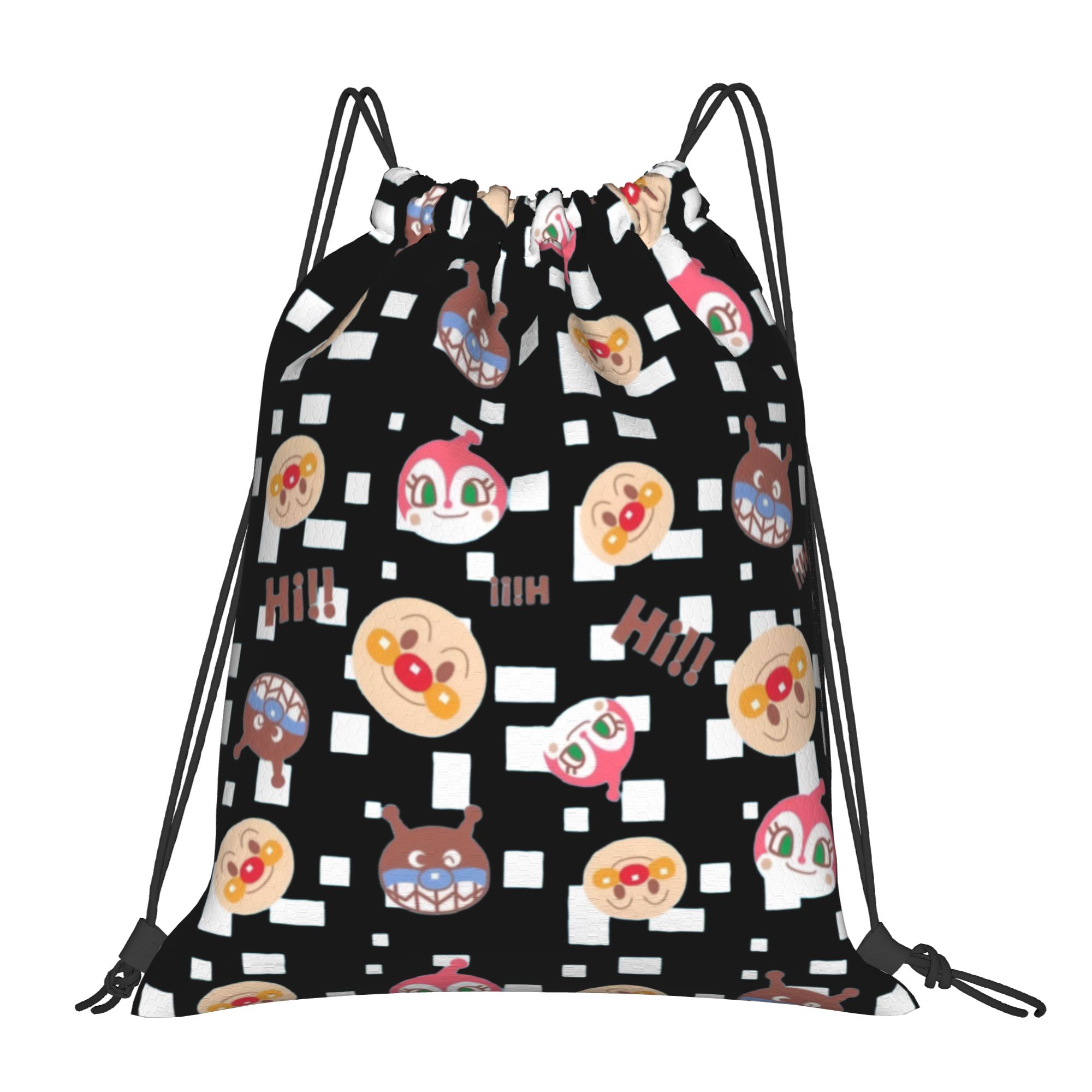 Drawstring Gym Bag - Tas Ransel Serut Anpanmans Kustom untuk