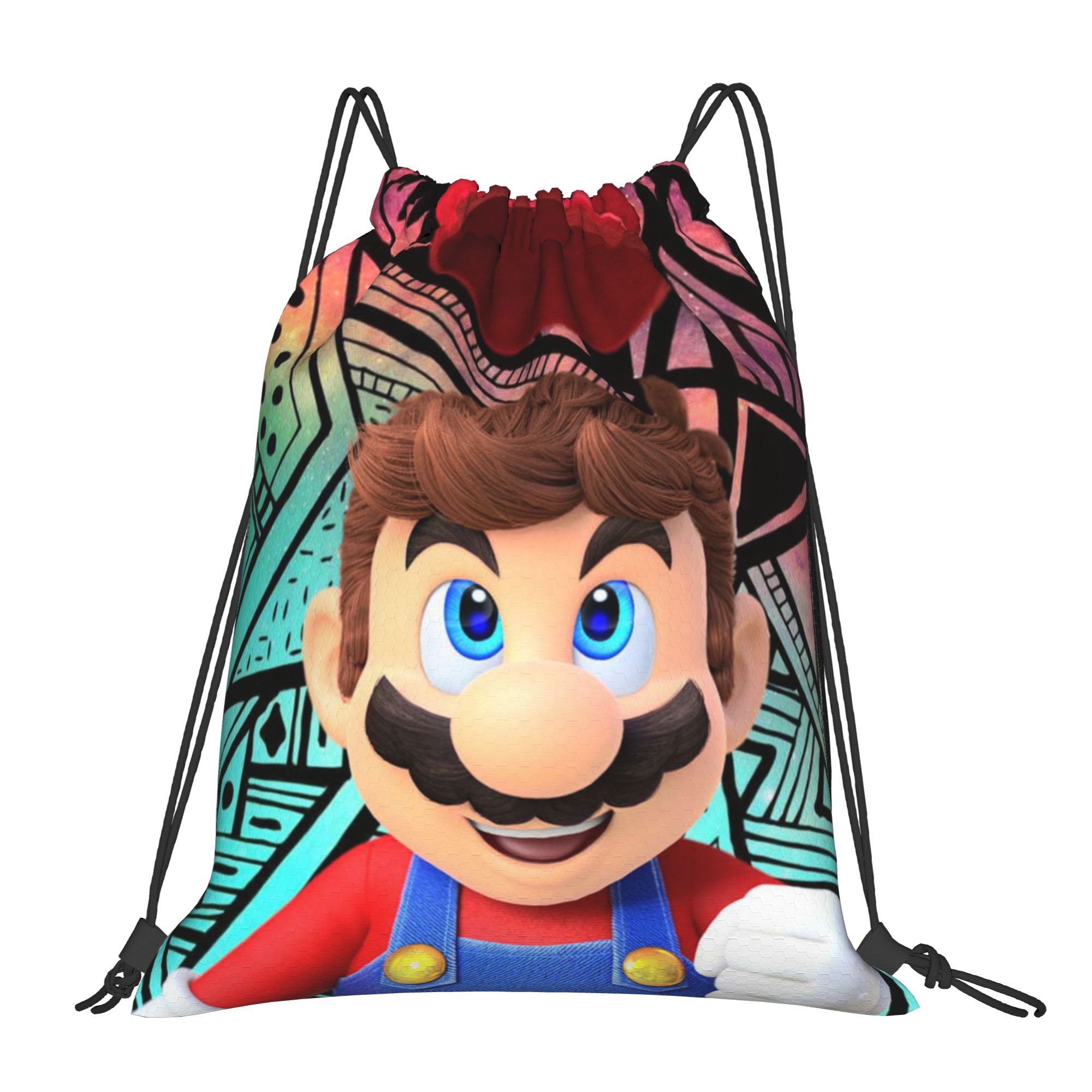 Drawstring Gym Bag - Tas Serut Kustom M-Marioes Video Game