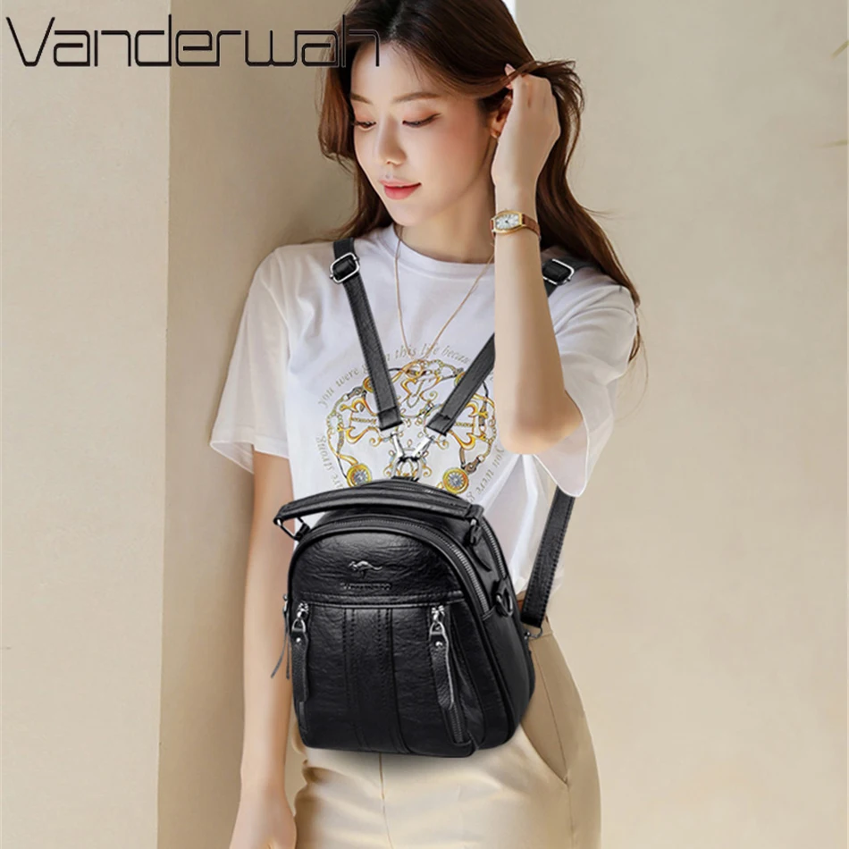 Ransel Kulit 4 In 1 Tas Bahu W - Mini Backpack Purse ulasan dan harga