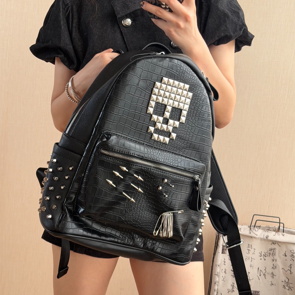 Tas Ransel Motif Kulit Buaya H - Fashion Backpack Women ulasan dan harga