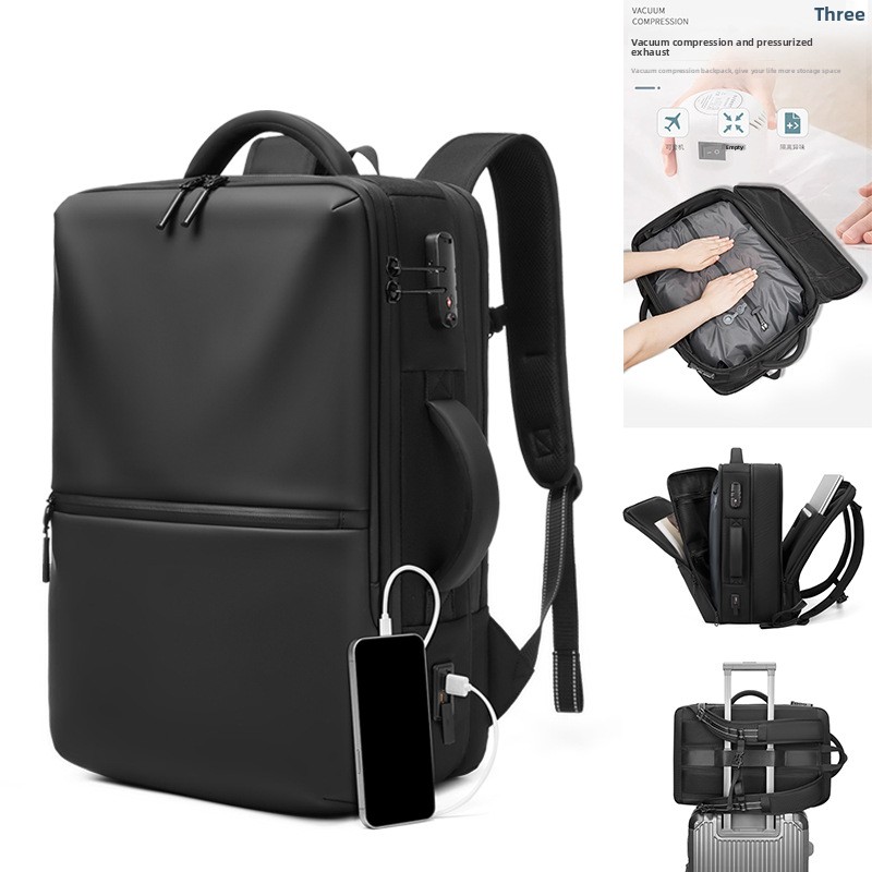 Ransel Kompresi Vakum Multifun - Business Backpack Brief ulasan dan harga