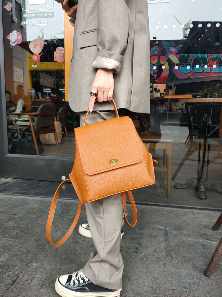 Ransel Kulit Asli Wanita Tas F - Leather Backpack Vintage ulasan dan harga