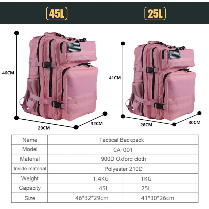 25L/45L 3P Ransel Taktis untuk - Urban Backpack Tactical ulasan dan harga