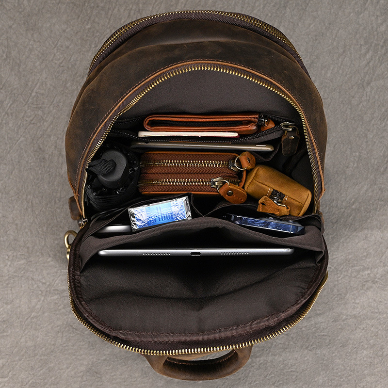 Tas dada kasual ukuran besar,  - Leather Backpack Vintage ulasan dan harga