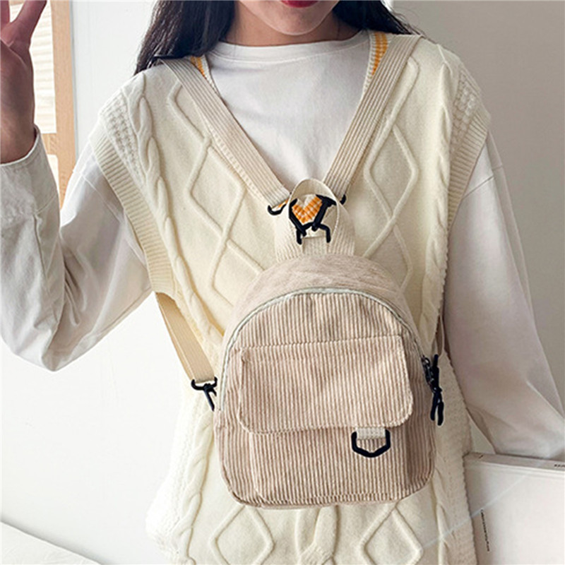 Tas punggung Mini korduroi war - Fashion Backpack Women ulasan dan harga