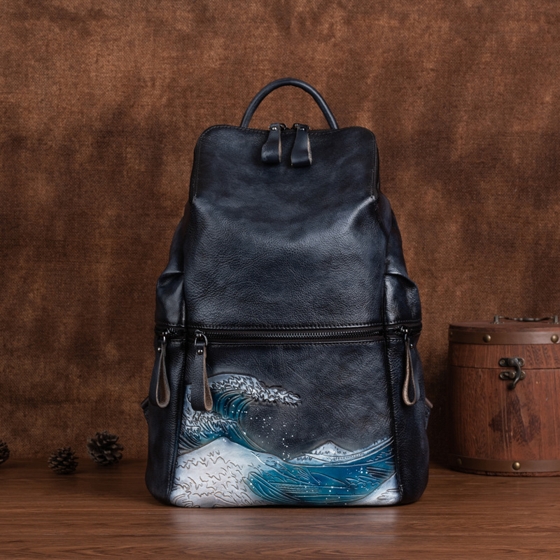 Ransel Wanita Kulit Lembut Asl - Leather Backpack Vintage ulasan dan harga