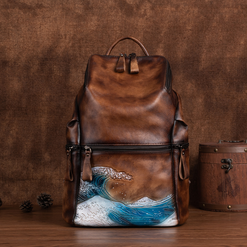 Ransel Wanita Kulit Lembut Asl - Leather Backpack Vintage ulasan dan harga