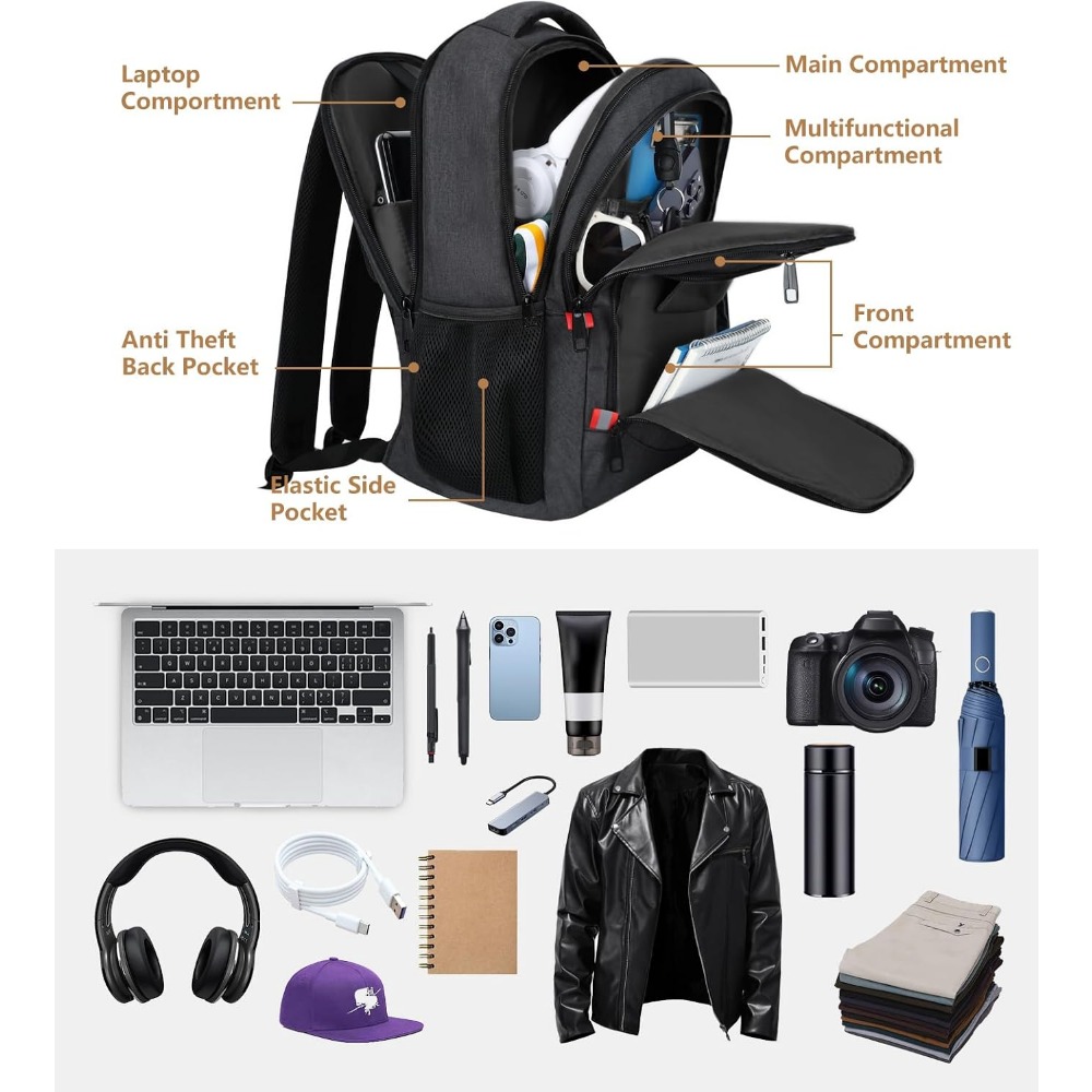 Tas Ransel Sekolah Pria untuk  - Laptop Backpack 15.6 ulasan dan harga