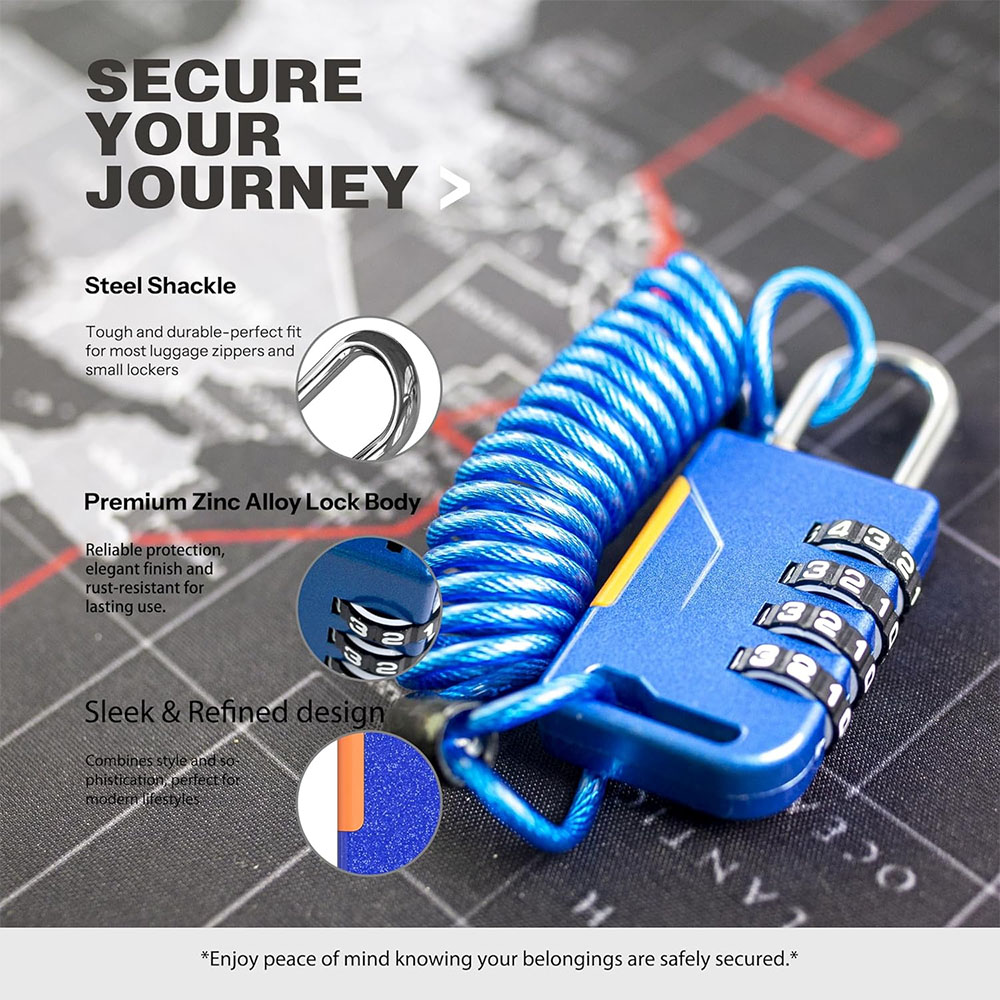 Gembok Kombinasi 4 Digit denga - Travel Backpack Anti Theft ulasan dan harga